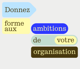 Image avec le texte donnez forme aux ambitions de votre organisation