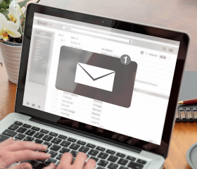 Écran affichant un courriel