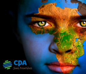 Visage avec représentation de l'Afrique