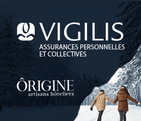 Texte Vigilis avec photo d'un couple marchant dans la neige