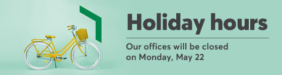 Holiday Hours : Our offices will be closed on Monday, May 22
