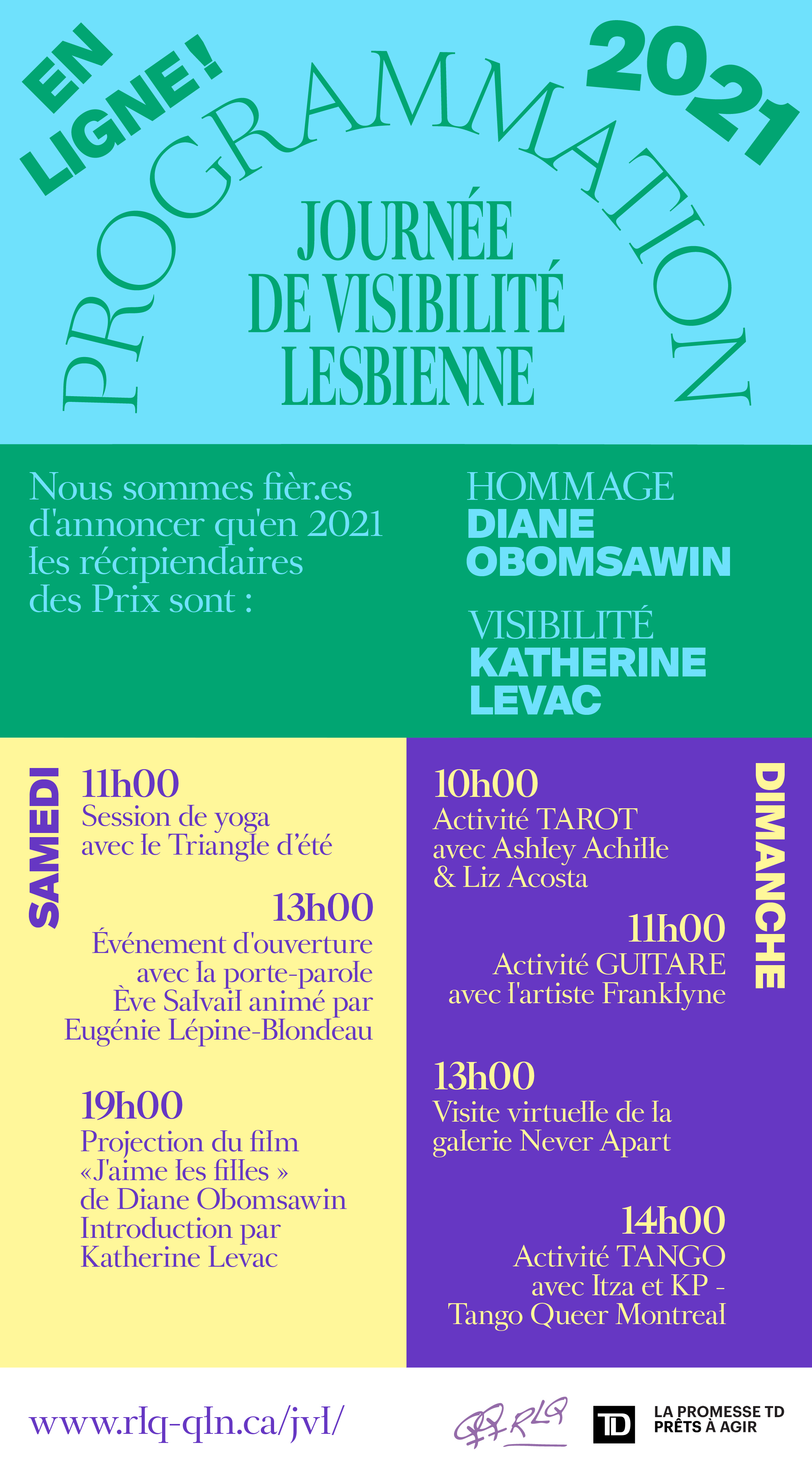 Affiche Journée de visibilité lesbienne 2021